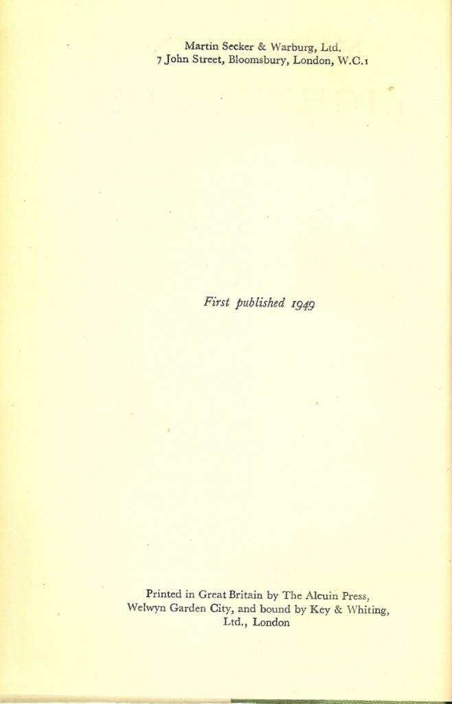 1984 Copyright Page