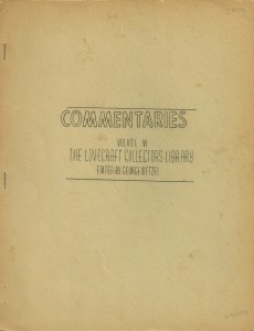 Lovecraft Commentaries