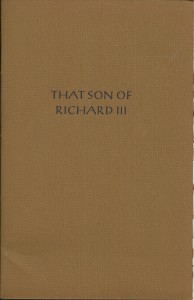 Bradbury Son Richard III